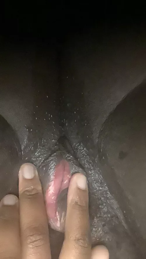 Wet ebony pussy