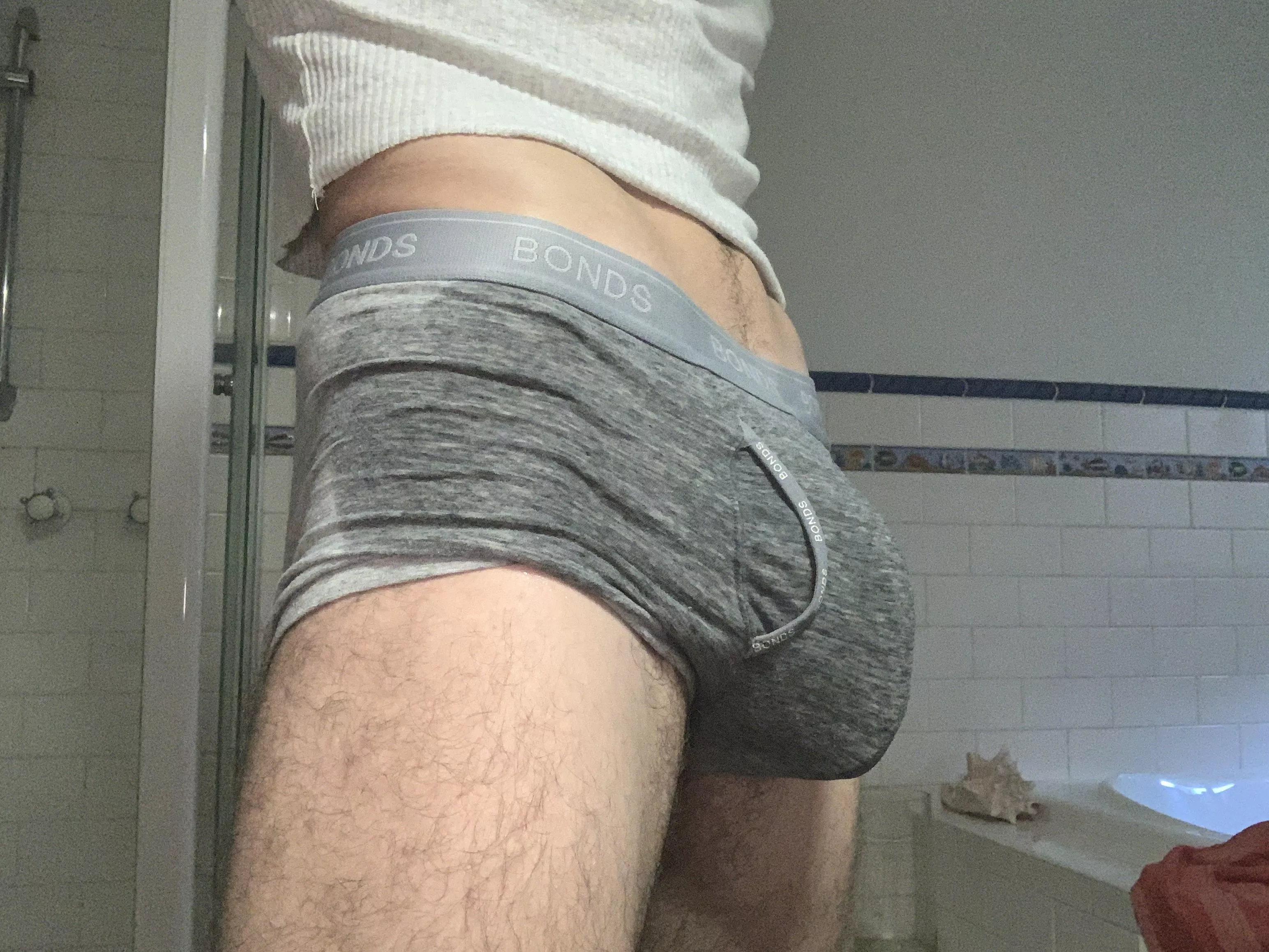 Wet undies after swim 🏊‍♂️