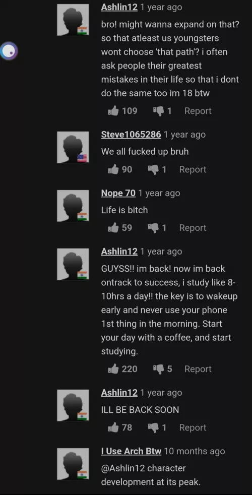 What a character development