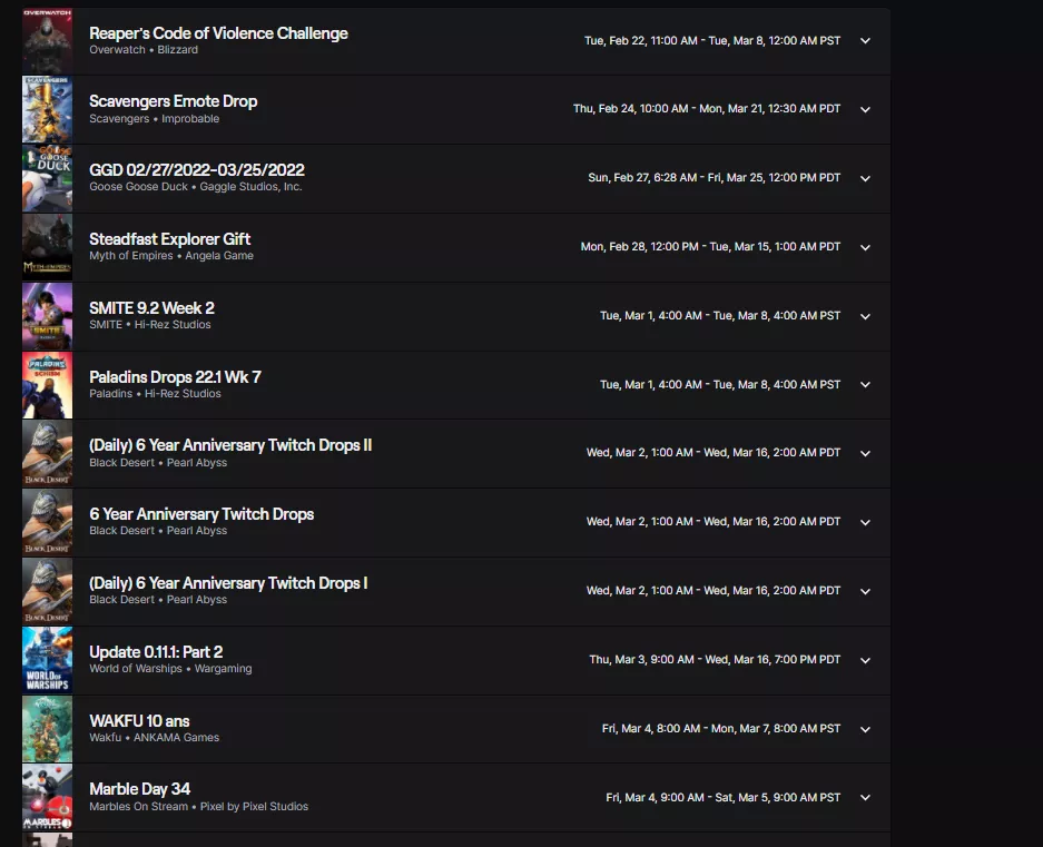 When i go to see what drops i can stream, i can only stream not so popular games. But other people can stream fortnite with drops enabled. Here are some games that i can stream with drops on. Can someone explain?