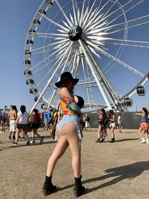 When you stuff your big bimbo boobs and big bimbo butt into festival clothes [oc]