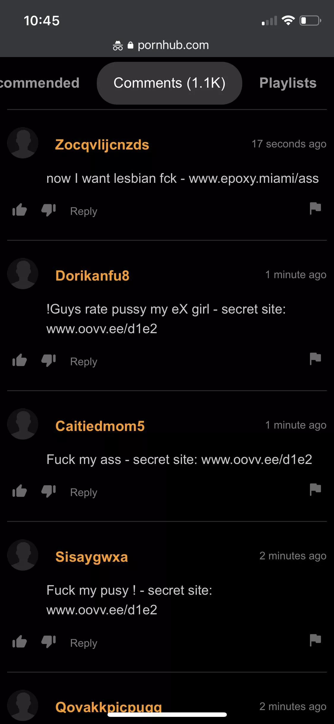 When you try and go read some comments but it’s all spam. PH gotta step their anti spam game up