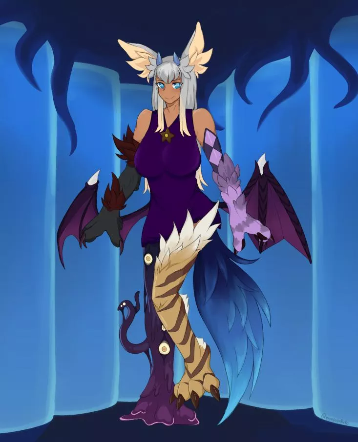 Which monster girls can you spot in this Chimaera?