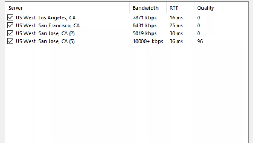 Which of the four Twitch servers should I connect to when I stream?