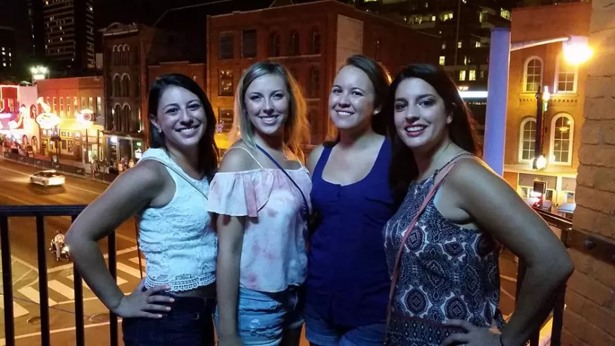 Which of these [4] are you bending over the railing?