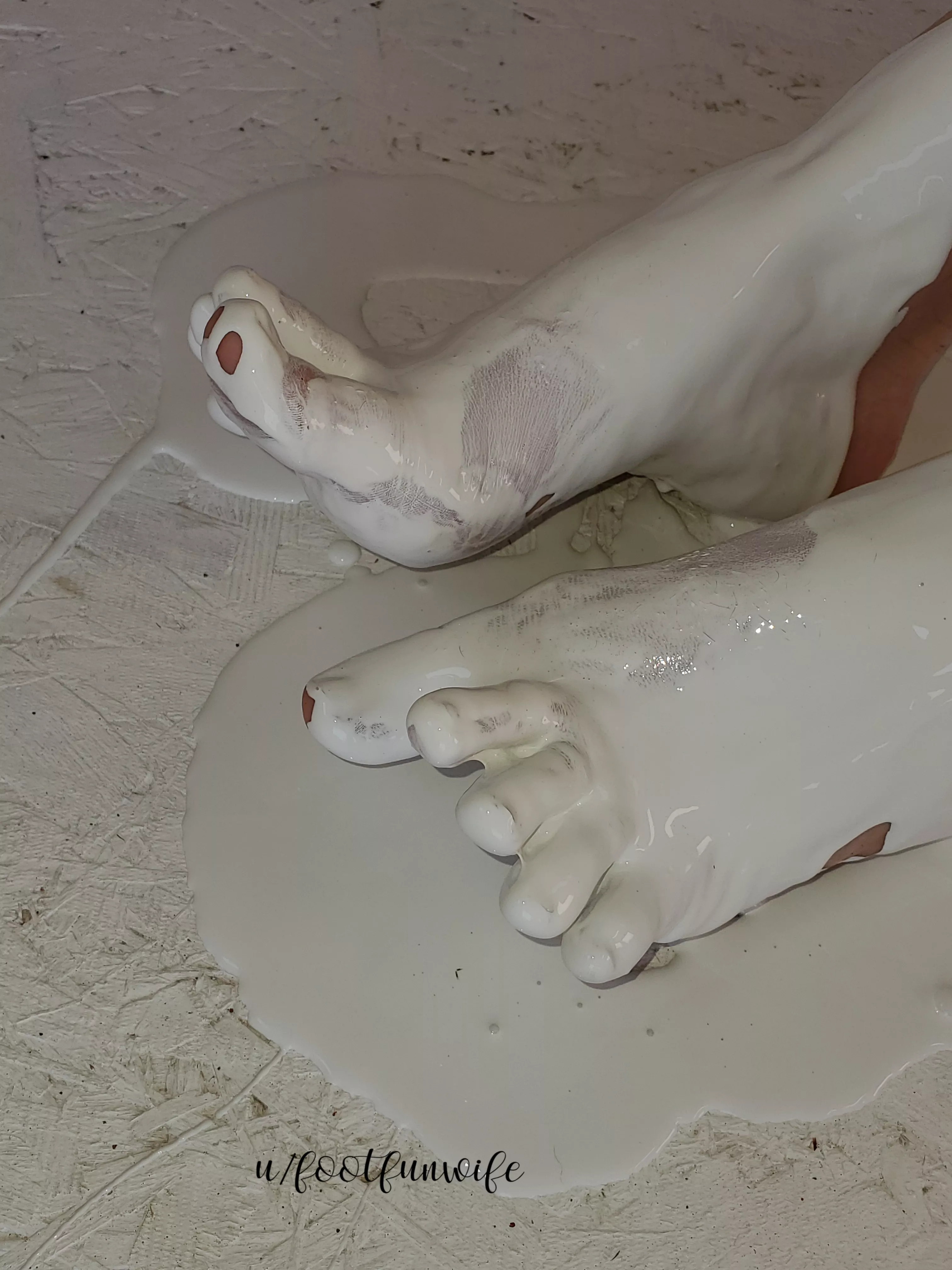 White paint. White paint.