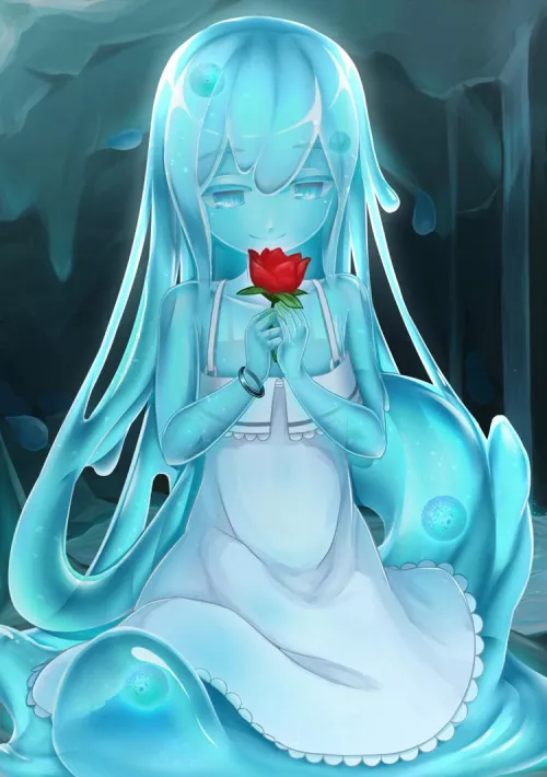 Wholesome slime with a rose [by mizuno]