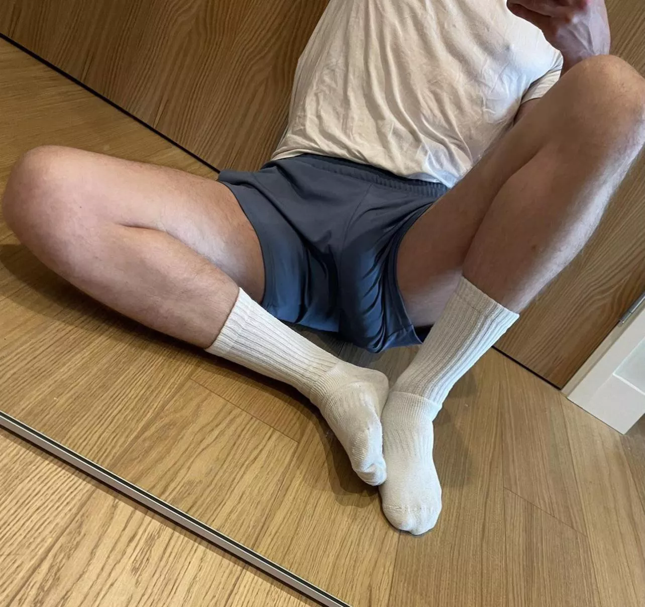 Whoops 😜 Discrete gym shorts to hide a monster softie are challenging to come by...