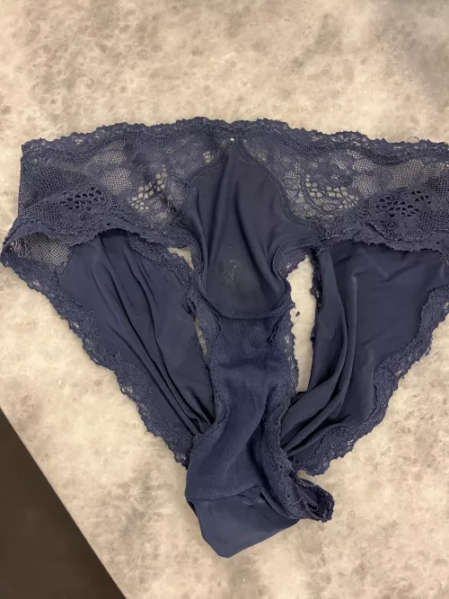 Wife left some dirty panties out for me to play with.
