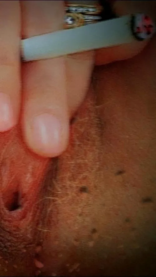 Wife smoking and getting my phone wet