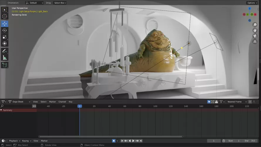 WIP stills from the upcoming steamy scene between Jabba and Slave Leia (Pornunga34)