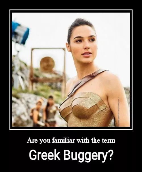 Wonder Woman upon eating her first boy butt 🍑 she can't help but want to teach him about her culture 😏