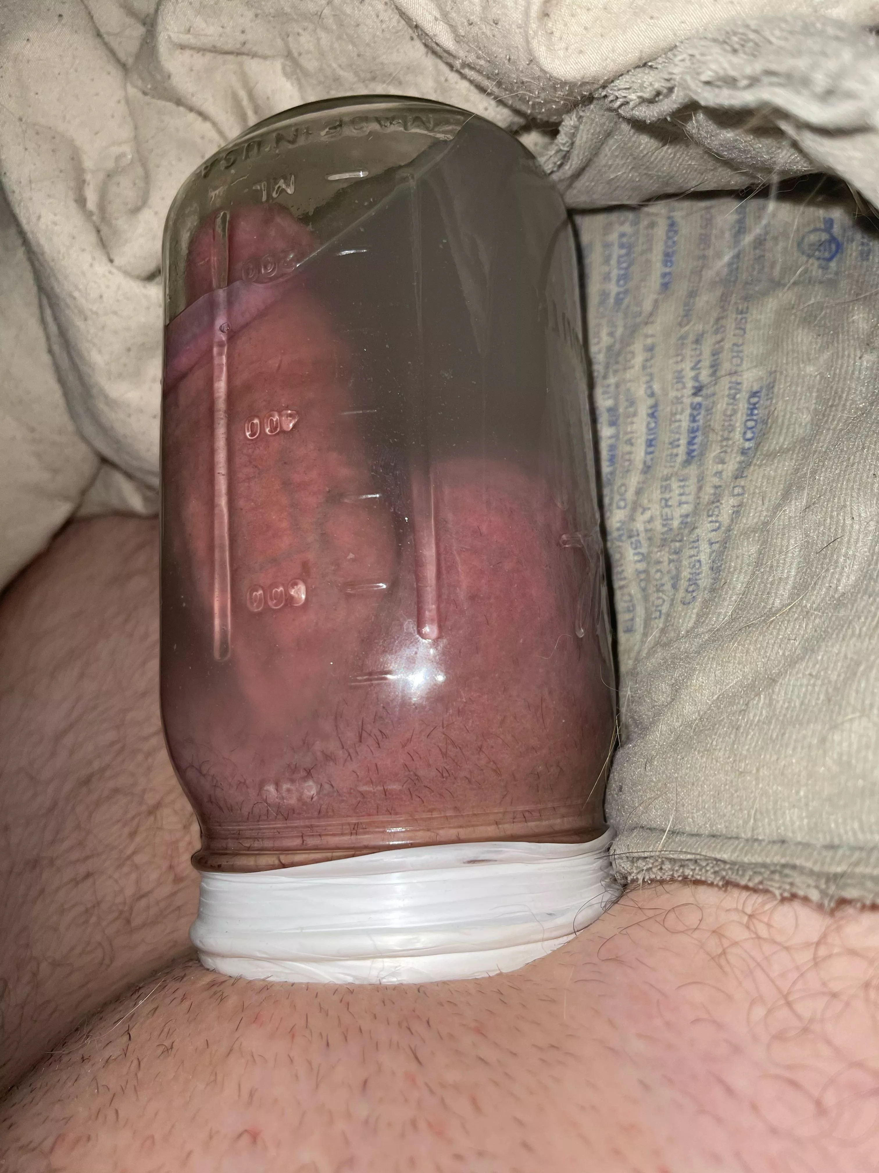 Won’t be taking it out till my cock and balls can barely get out today.