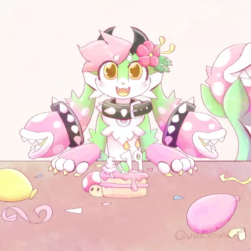 Woo! It's my birthday today (art by me @quackshley on twitter/insta/da/fa)