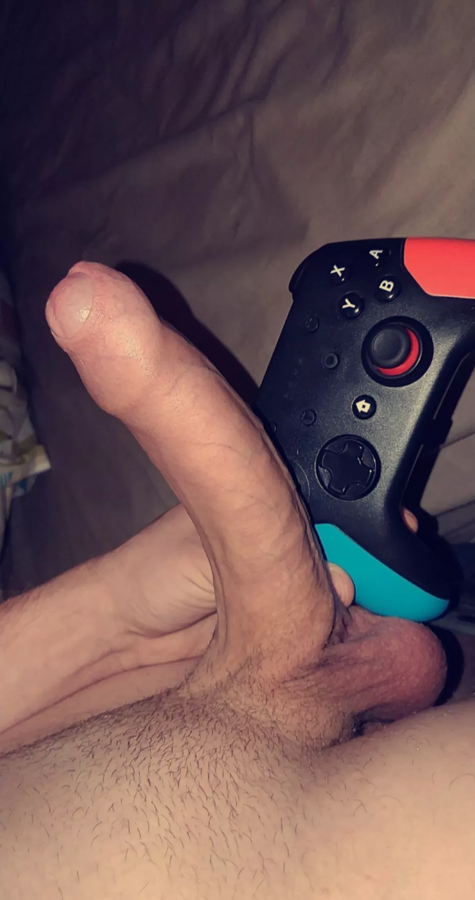 Would you rather play with the remote or my dick?