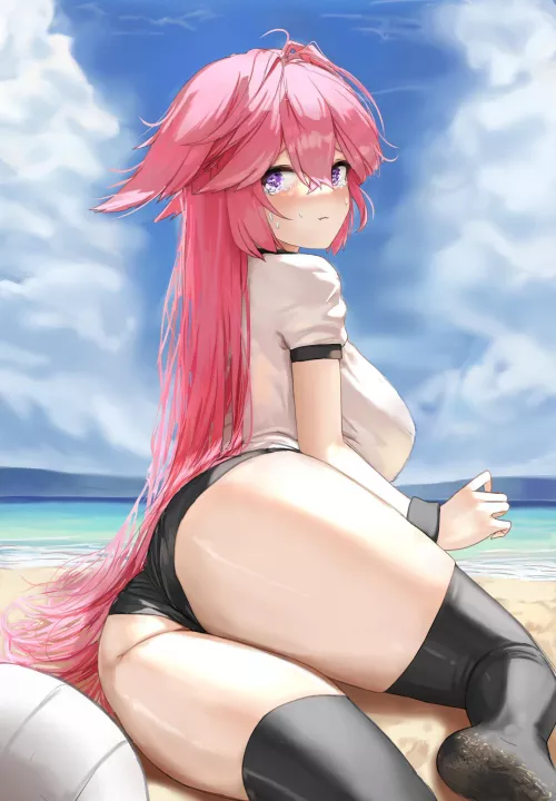 Yae Miko On The Beach