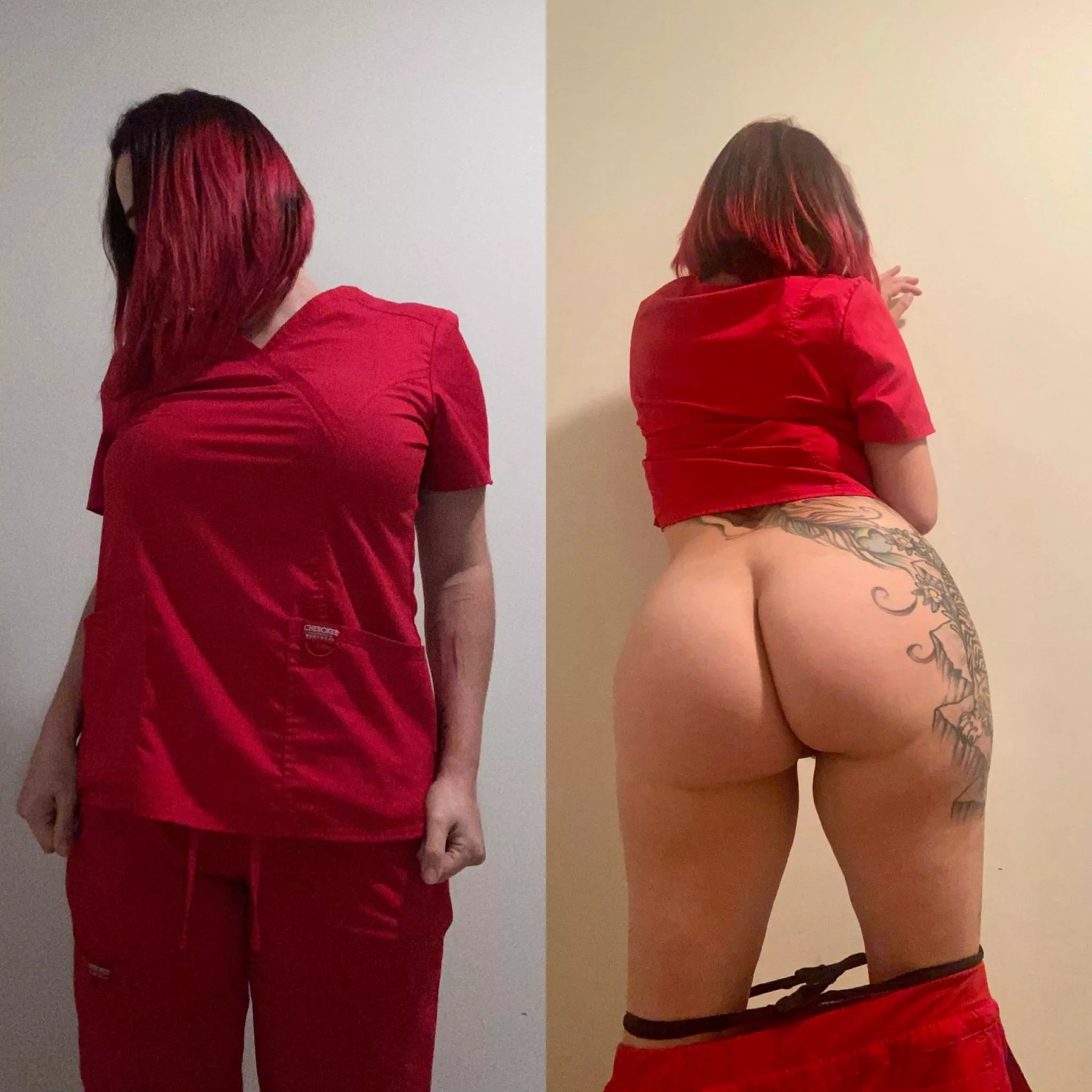 You never know what a nurse is hiding in her scrubs!