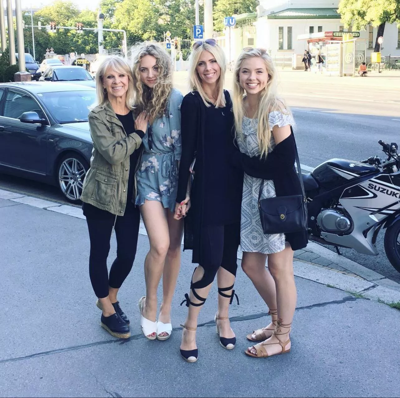 you taking grandma, daughter, mom, or daughter? some good genes in this family.