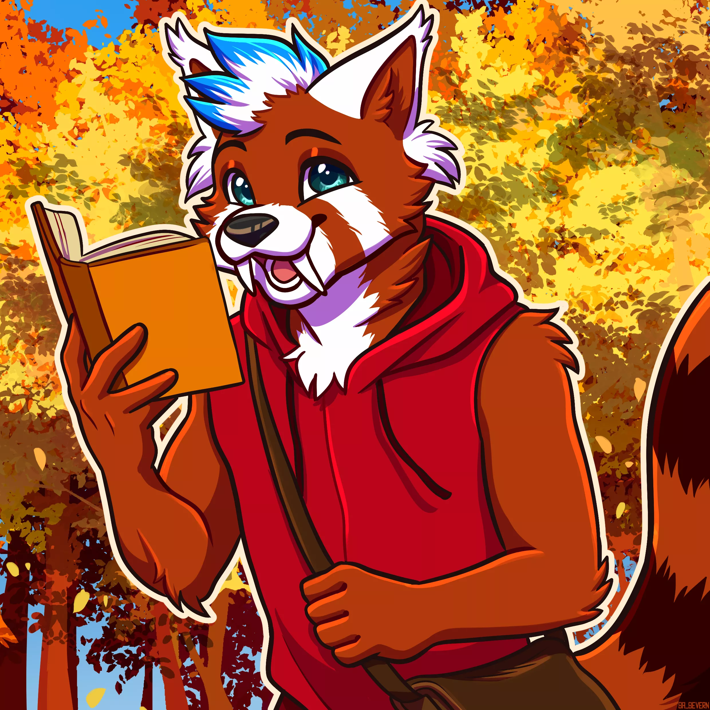 You won't beleaf this 🍁Bust for @scorchums 📙(art by me @Sa_Severn on twitter)