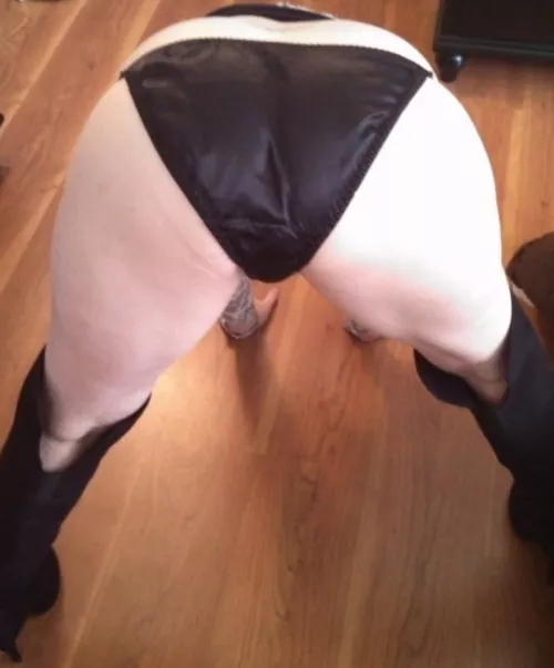 Bent Over, Black Satin Bent Over, Black Satin