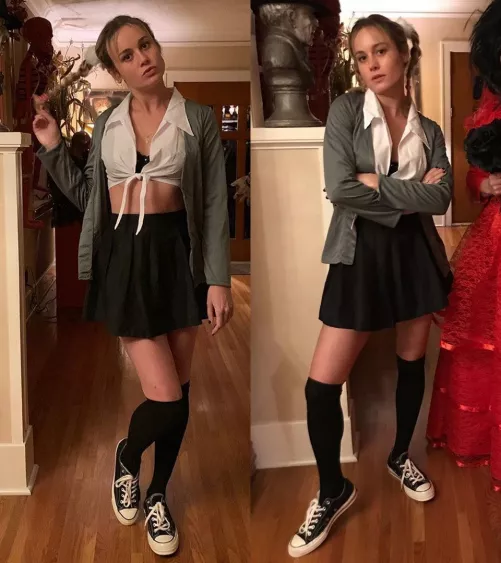 Brie Larson as schoolgirl britney spears is gonna make me blow my load Brie Larson as schoolgirl britney spears is gonna make me blow my load