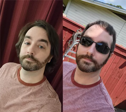 Finally decided to get a haircut after a year of letting it grow... Finally decided to get a haircut after a year of letting it grow...