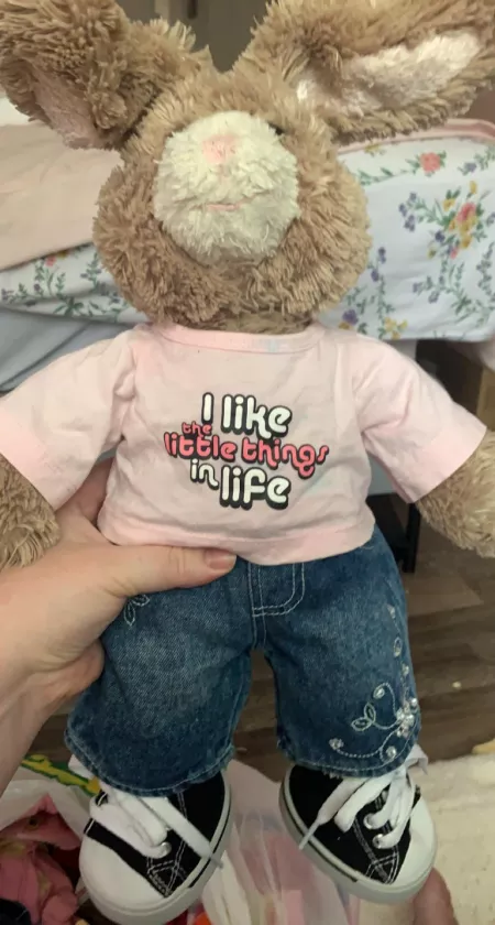 I dressed BunBun up for the day! I dressed BunBun up for the day!