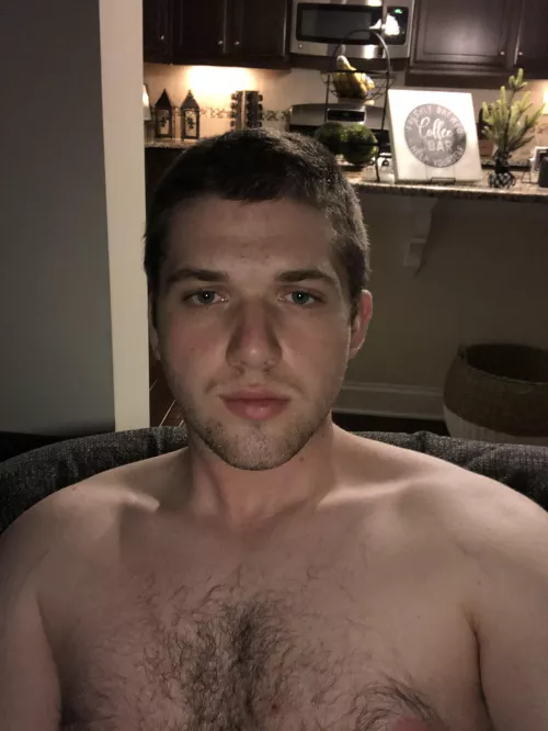 Just your average 21 year old pale dude with chest hair lmao Just your average 21 year old pale dude with chest hair lmao