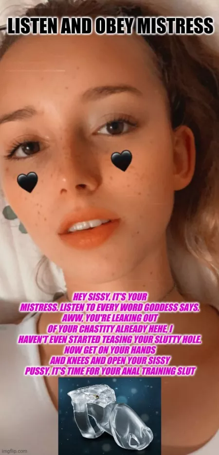 Locked and obeying your Goddess Locked and obeying your Goddess