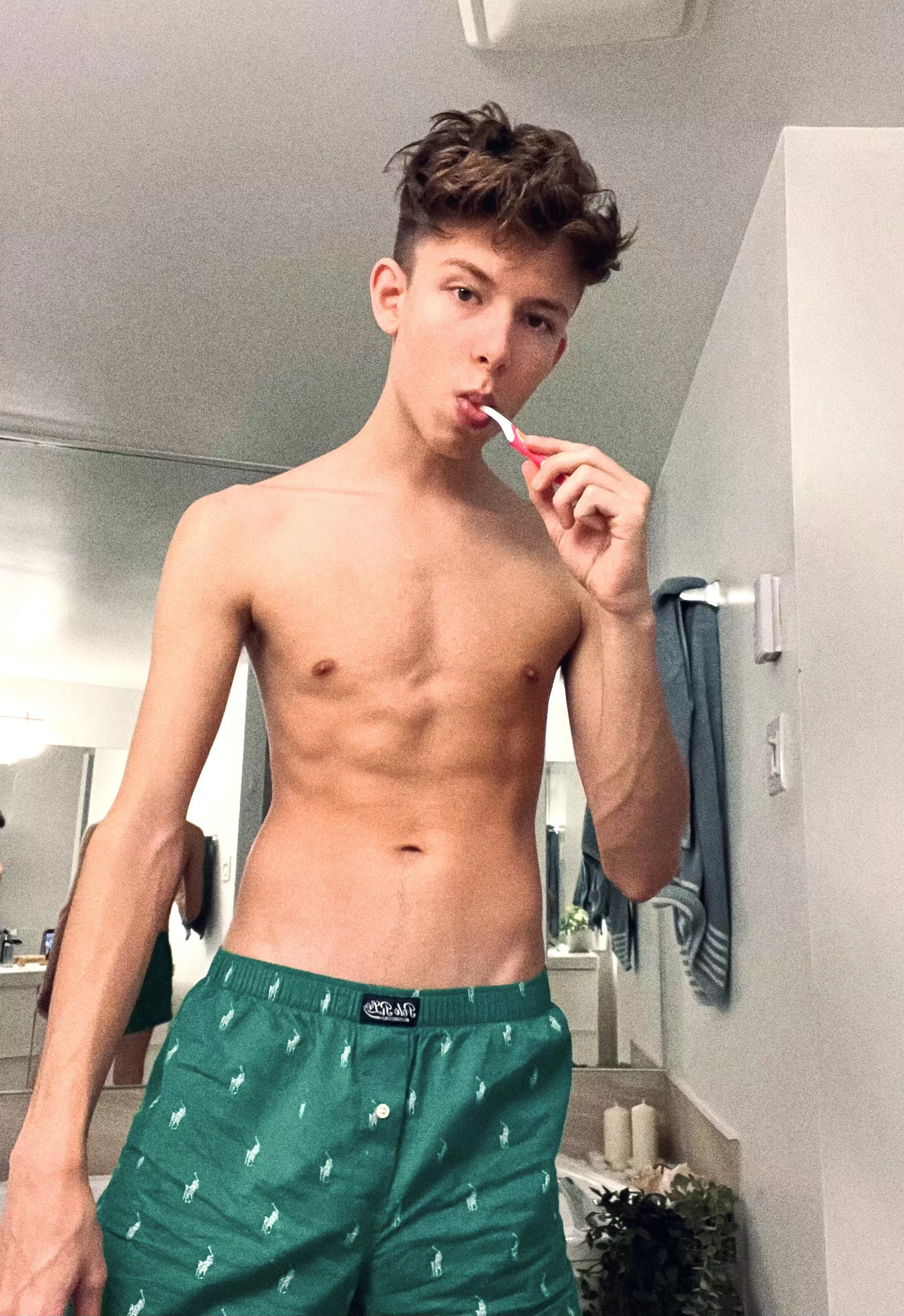 Brushing my teeth before going to sleep😇😇😇