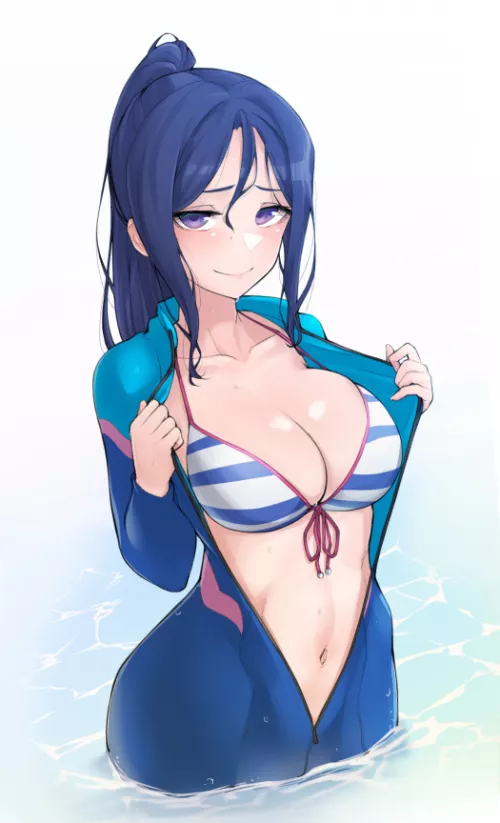 Kanan Matsuura Unzipped Wetsuit ( Nasuno) [LoveLive!]