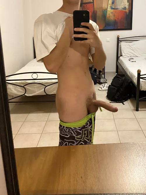 Let’s go swimming but I won’t promise that my cock wont slip out 😋