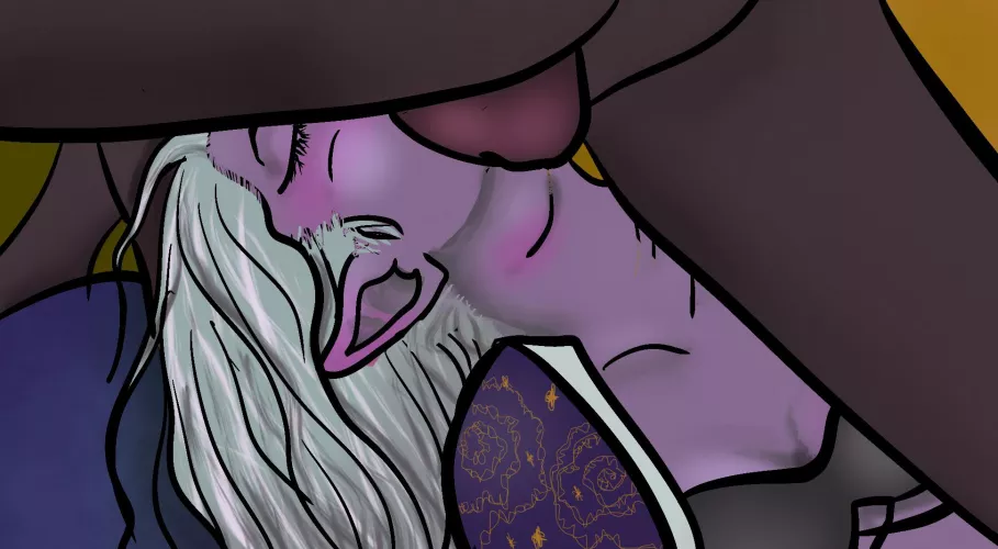 Drow and human companions.