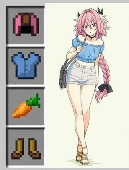 How to craft Astolfo in Minecraft 🥕