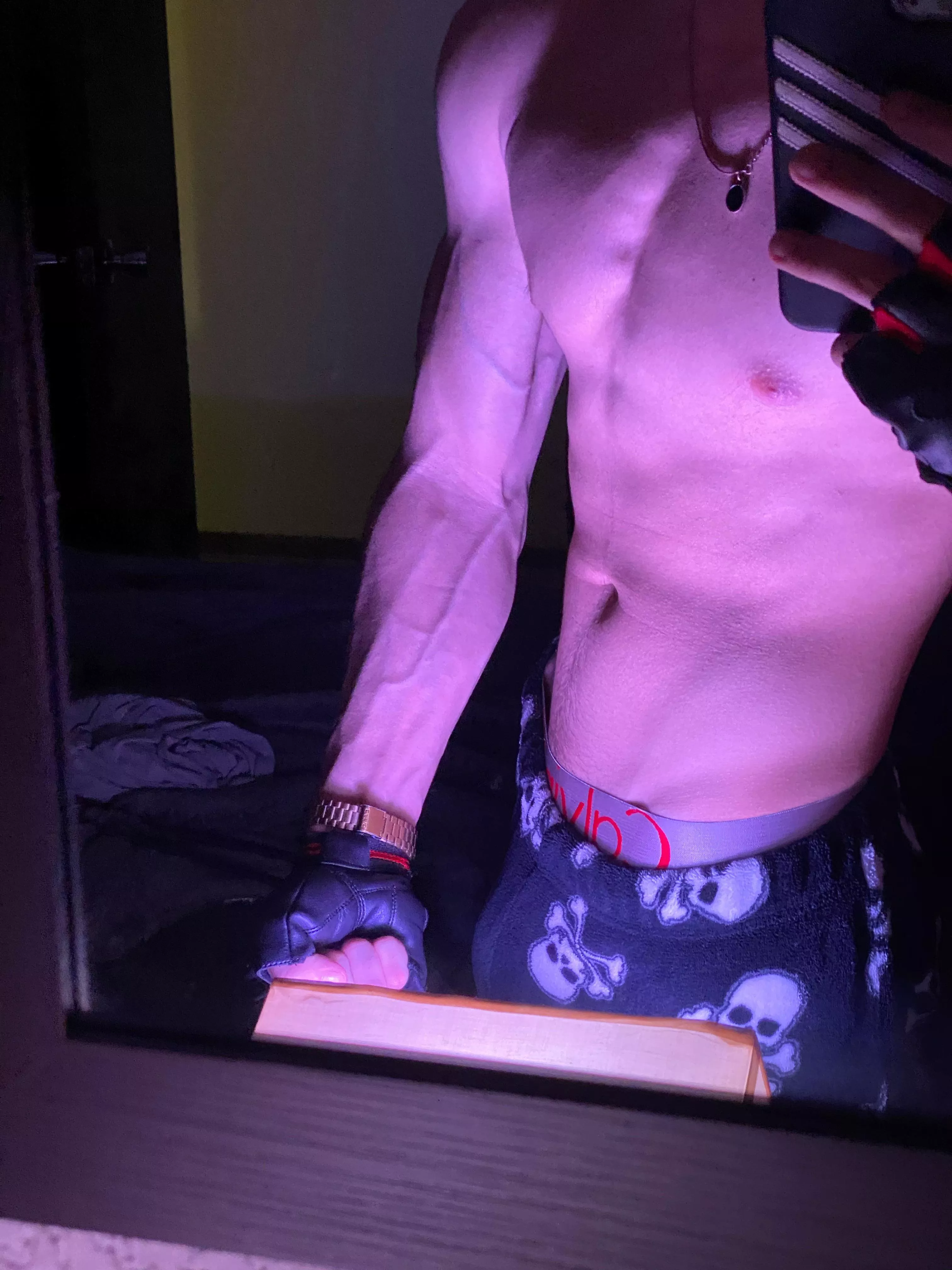 Looking veiny after a good workout