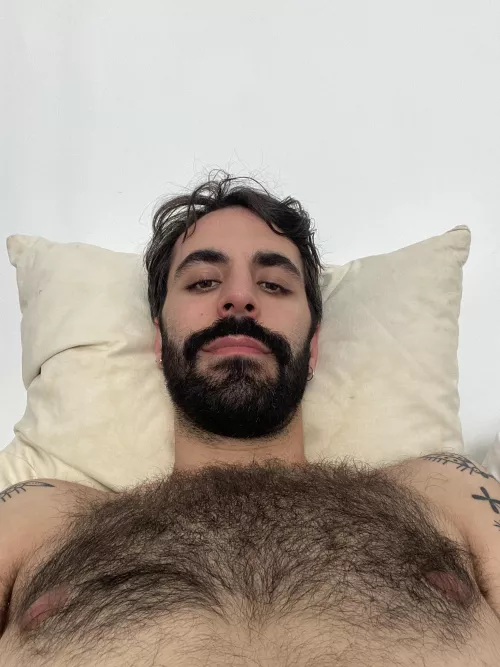 No dick, just a close up of my hairy chest ☺️