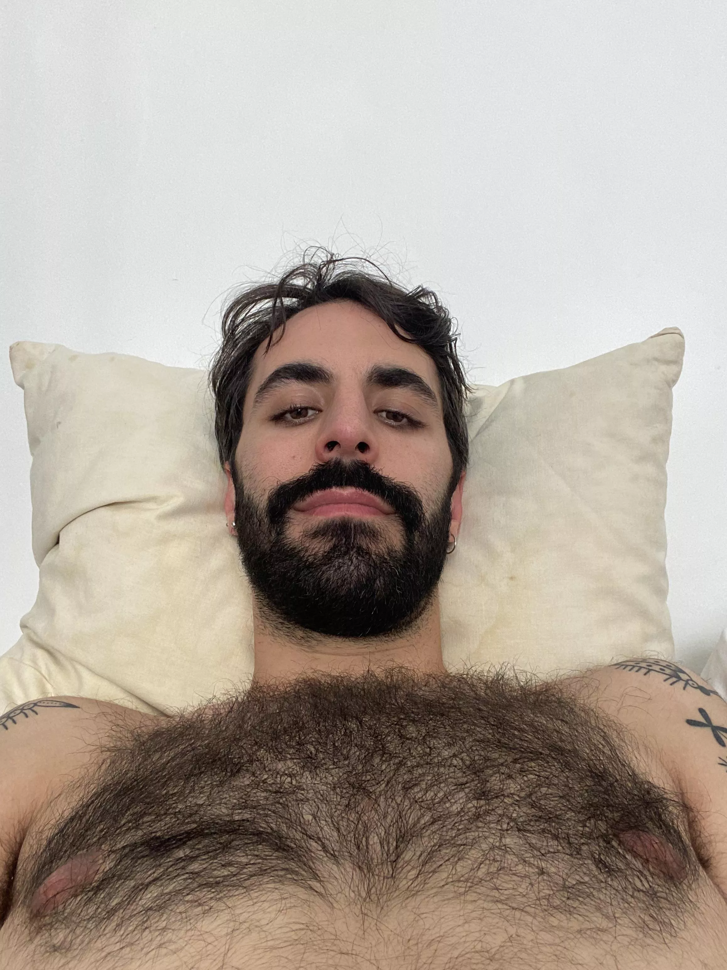 No dick, just a close up of my hairy chest ☺️