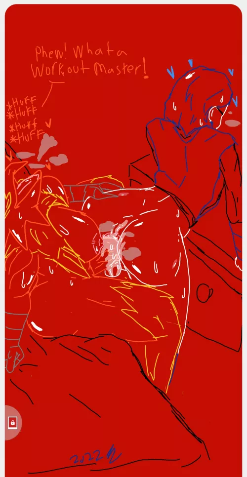 [OC] Lucus and Blaze doing their weekly workout. (I made this)