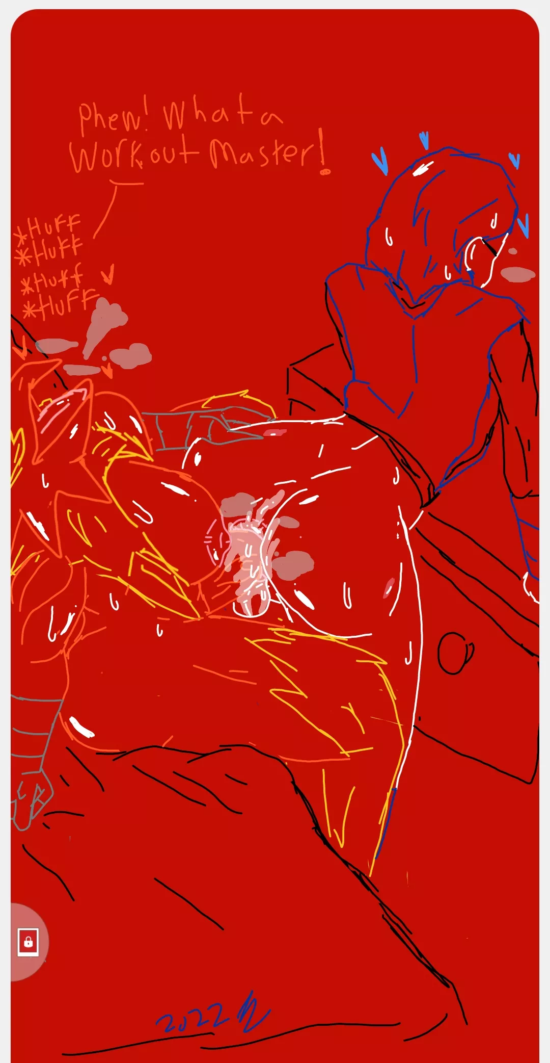 [OC] Lucus and Blaze doing their weekly workout. (I made this)