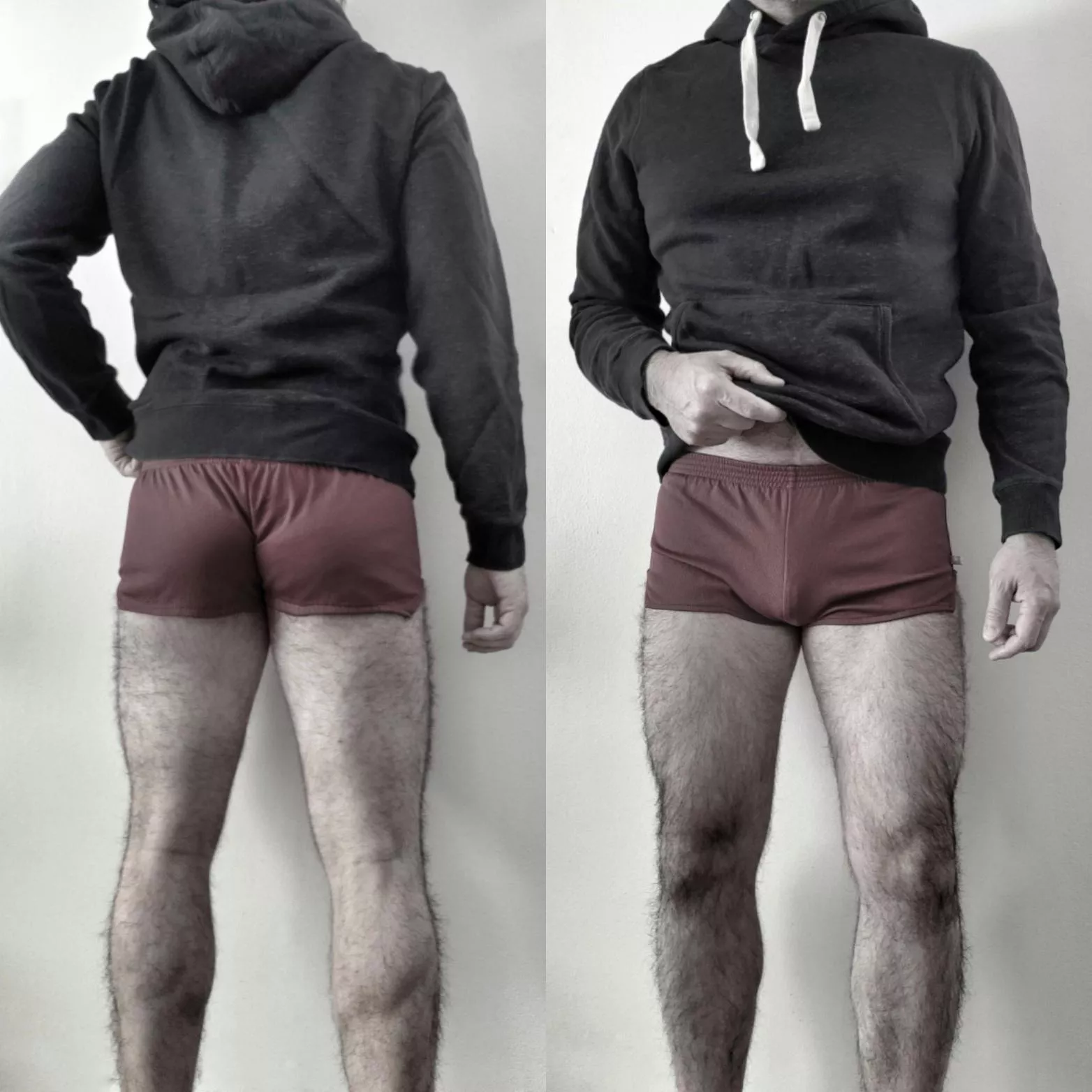 Shorts with the right undies (45). Let's go jogging.