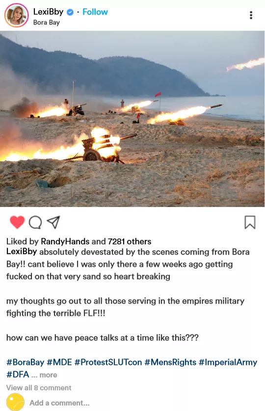 (cuntagram) - totally devestated by images of my favourite bora bay!!