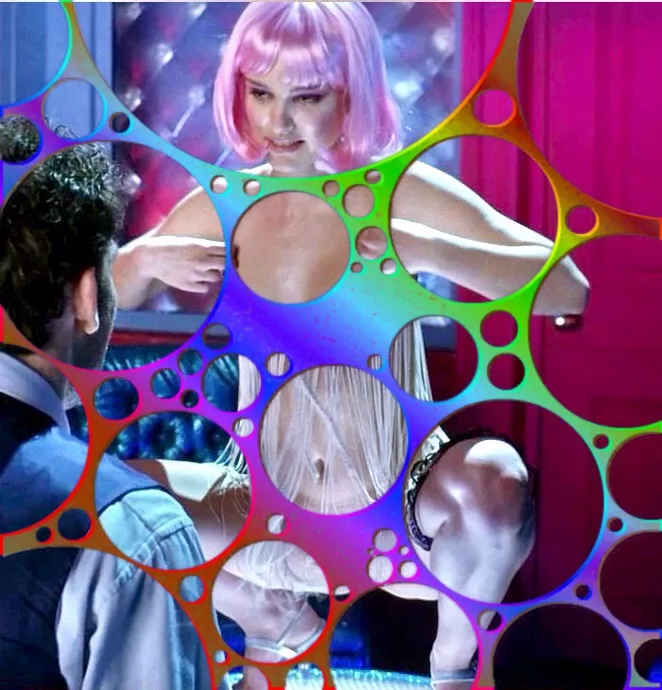 I was hoping it would work a little better, Natalie Portman famous scene in “Closer” but all the stuff she is wearing ruins it. Also low res. Anyway, I tried.