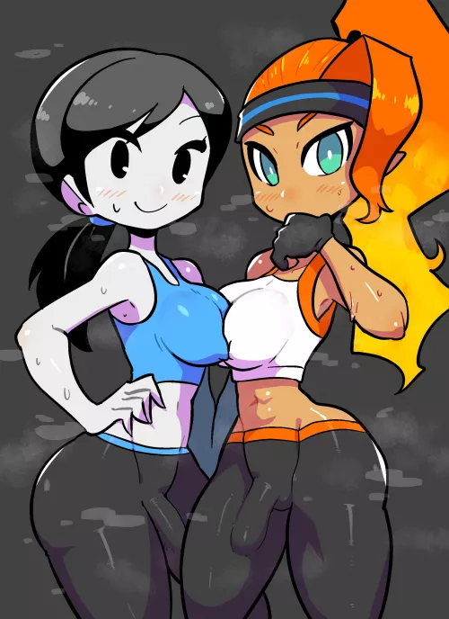 Wii Fit Trainer And Ring Fit Trainee Getting Steamy ( Rariatto) [Ring fit adventure ]