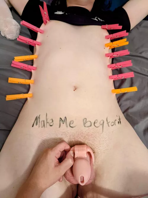 Do you think I begged for the cage or the pins to come off first?