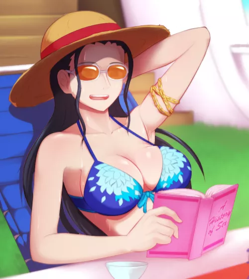 Summer Swimsuit Robin enjoying her leisure time on the Sunny ① (Horny Graphite)