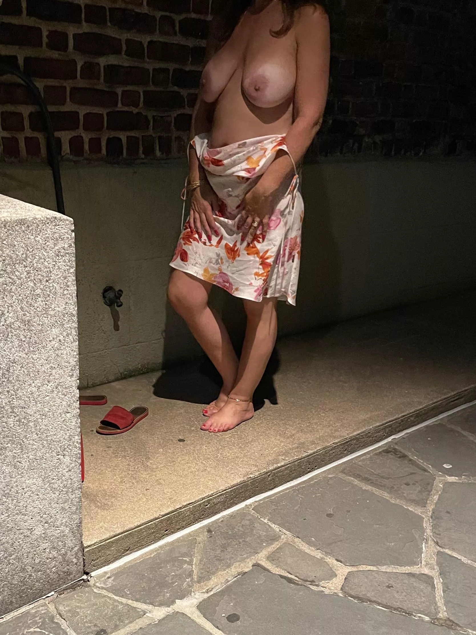 I was told to get barefoot and take my tits out I always do what I’m told!