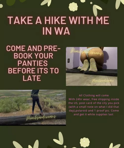 [selling] Come and pre-book your B-day month panties! 🎁I’ll be having lots of fun 😉 and going on a nice big road trip with lots of activities to choose from. From walking the Vegas strip to taking a hike in WA. (Pre-booking closes 7/25)