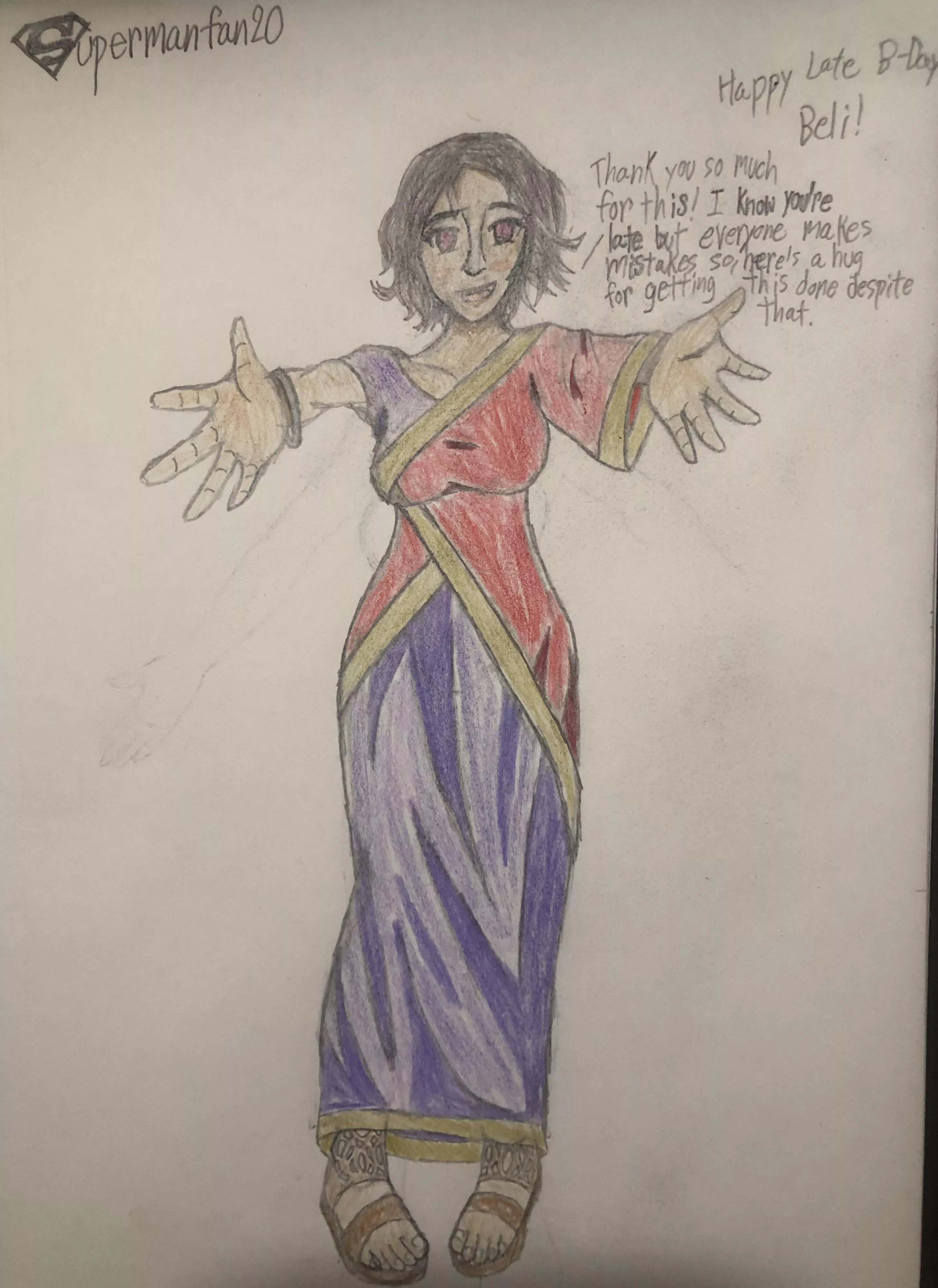 Happy Late B-Day Beli! Sorry the drawing was late