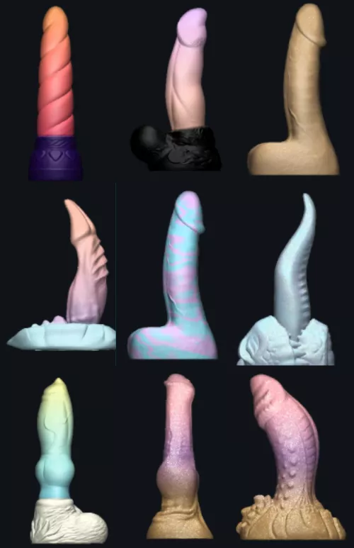 My current customs wish list! For training, fantasizing, and sharing with my Sir <3 most are small, but some are massive 💦