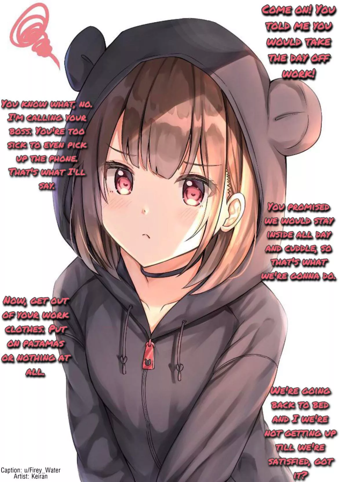 One angy girlfriend. [Cuddling] [Gender Neutral POV] [Wholesome]